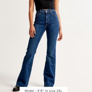 Abercrombie ultra high rise stretch flare jean